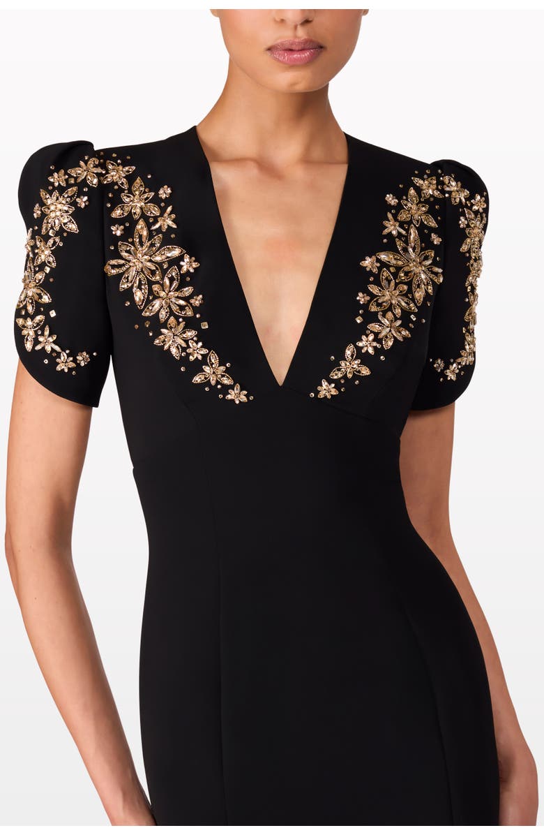 Jenny Packham Rosina Cocktail Dress, Alternate, color, Liquorice
