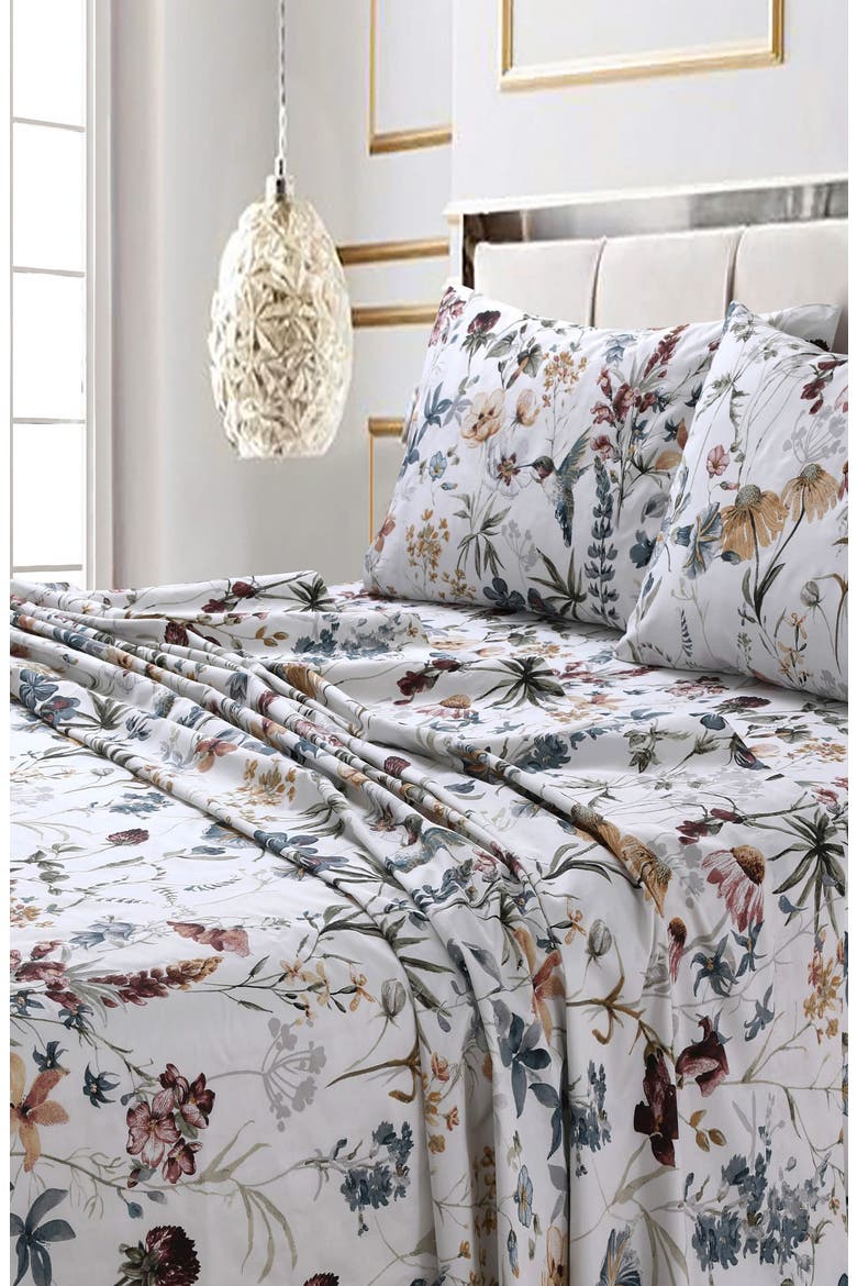 Amalfi 300 Thread Count Sateen Sheet Set, Alternate, color, DEEP RED