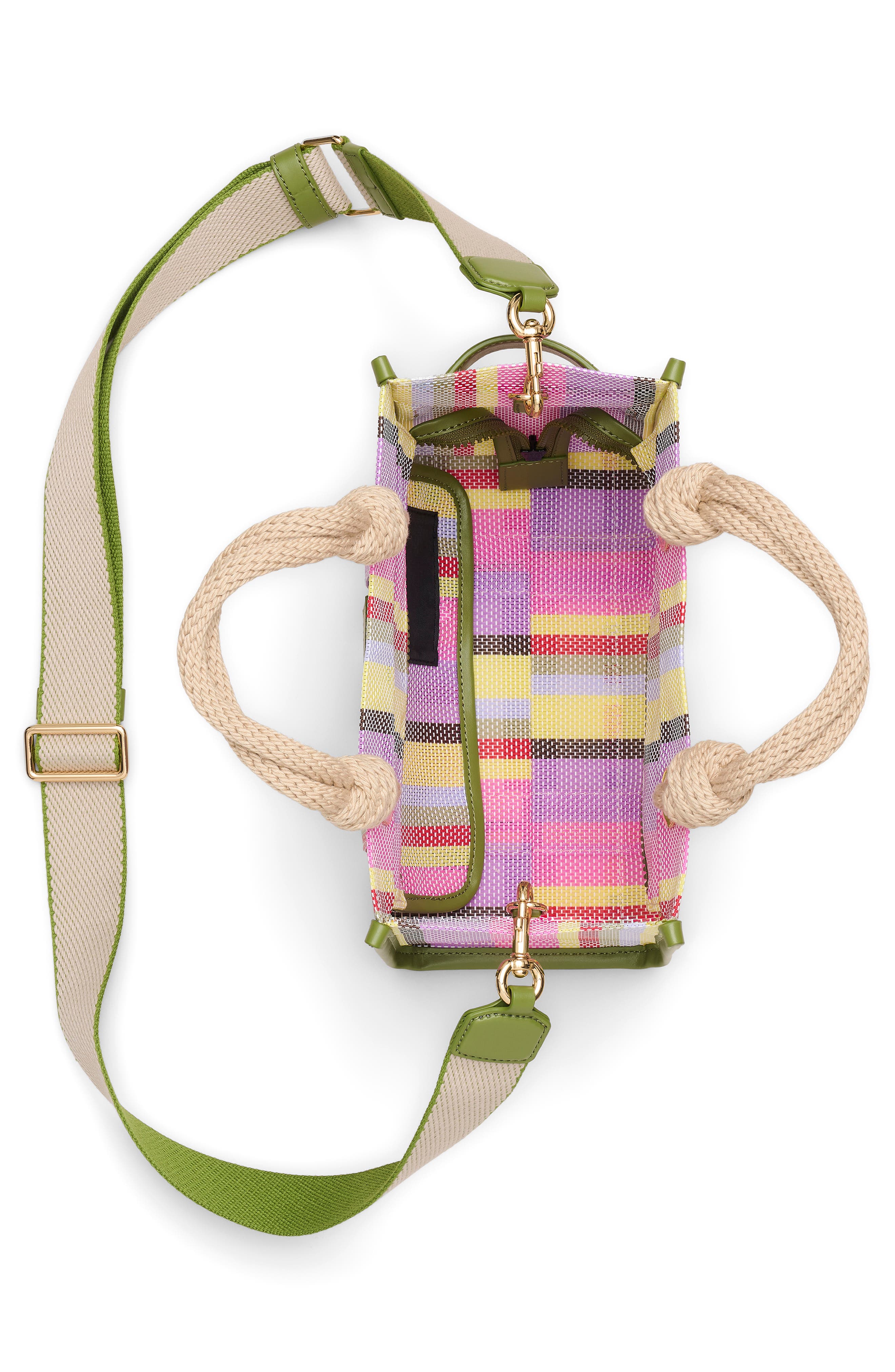 Marc Jacobs The Small Stripe Mesh Tote, Alternate, color, Purple Multi