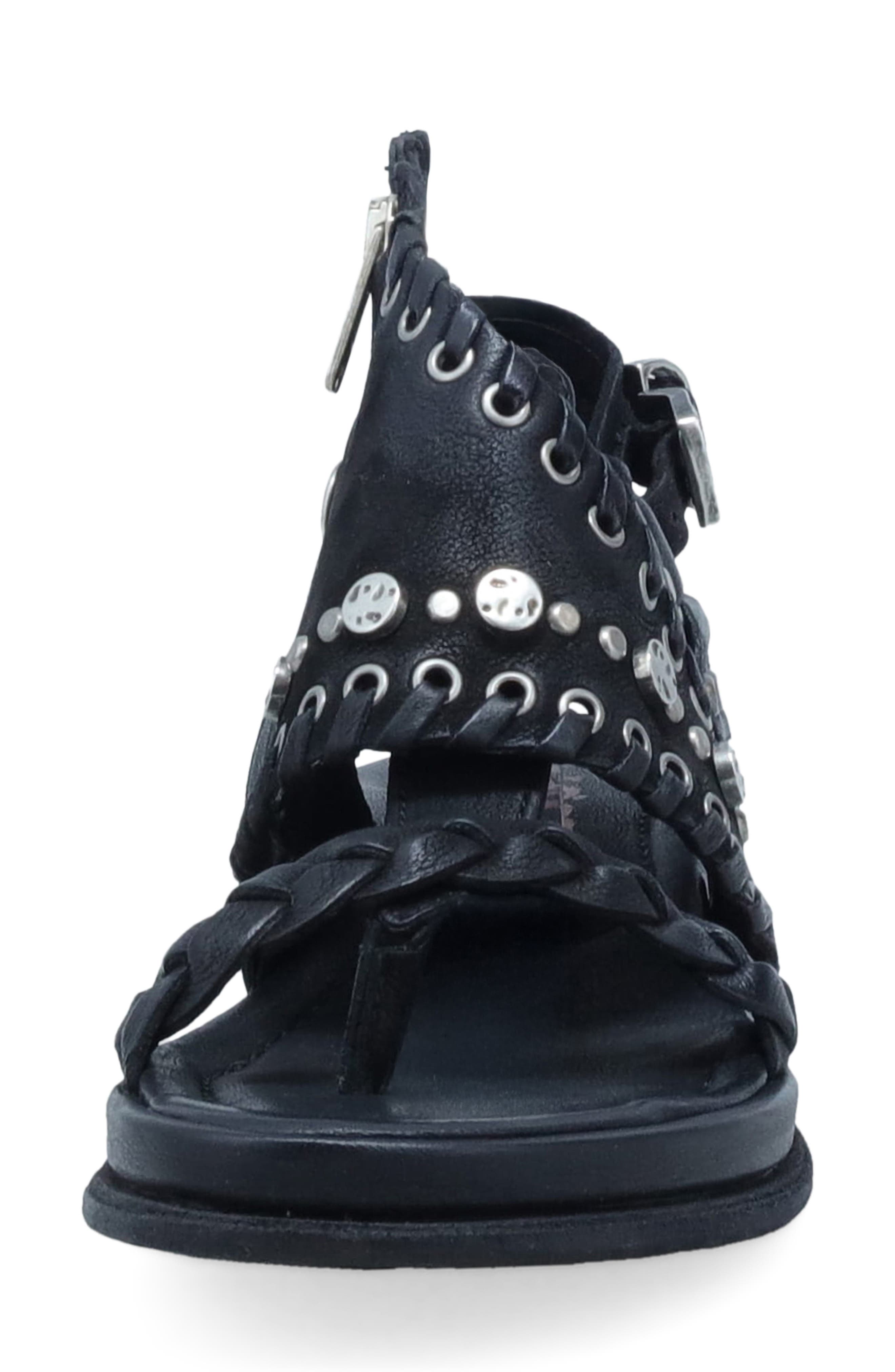 A.S.98 Sullivan Ankle Strap Sandal, Alternate, color, Black