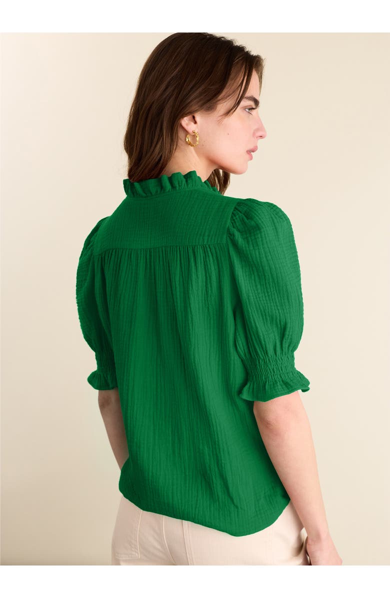 Baukjen Nolan Organic Cheesecloth Blouse, Alternate, color, Bright Emerald