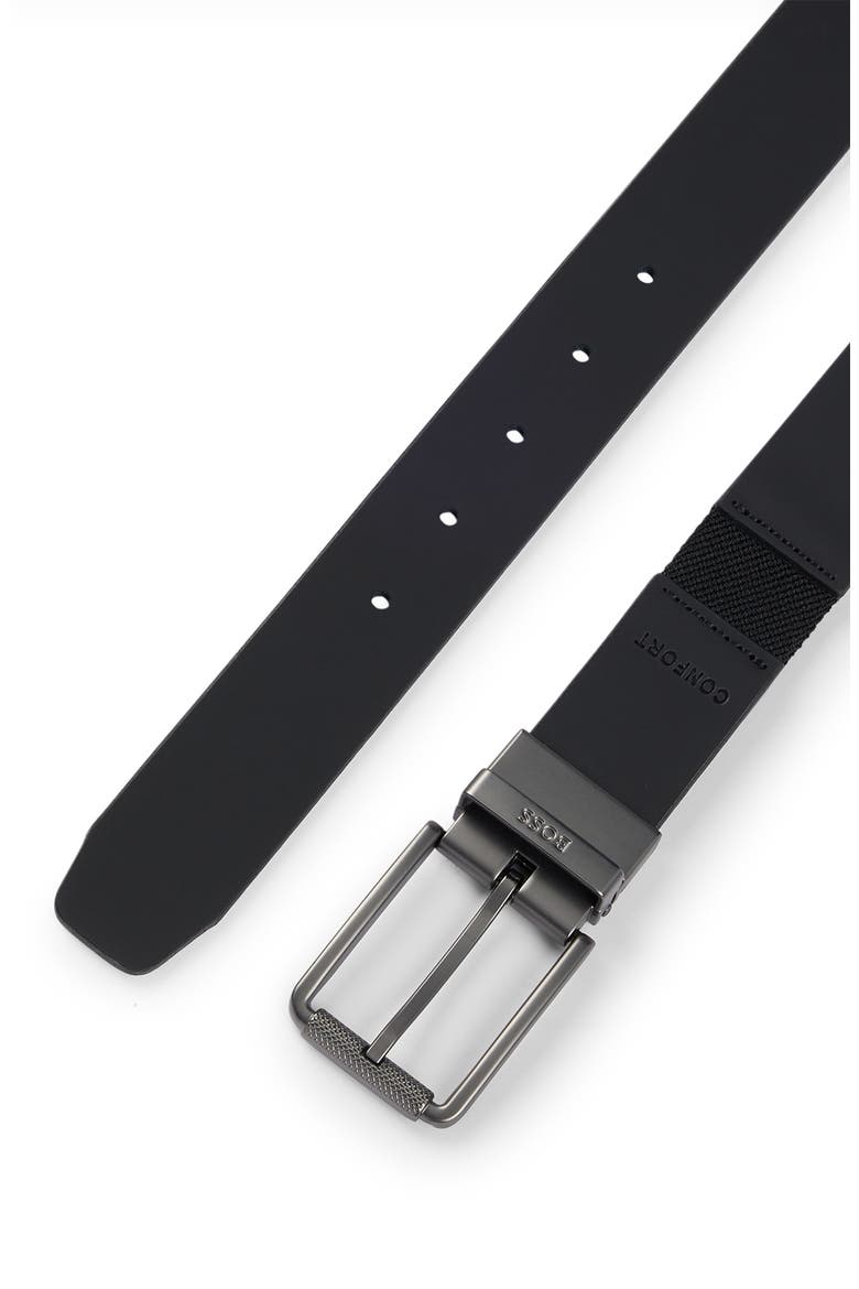Tintin Leather Belt, Alternate, color, BLACK