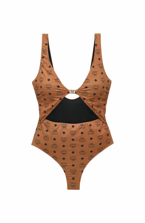 Monogram Print Swimsuit