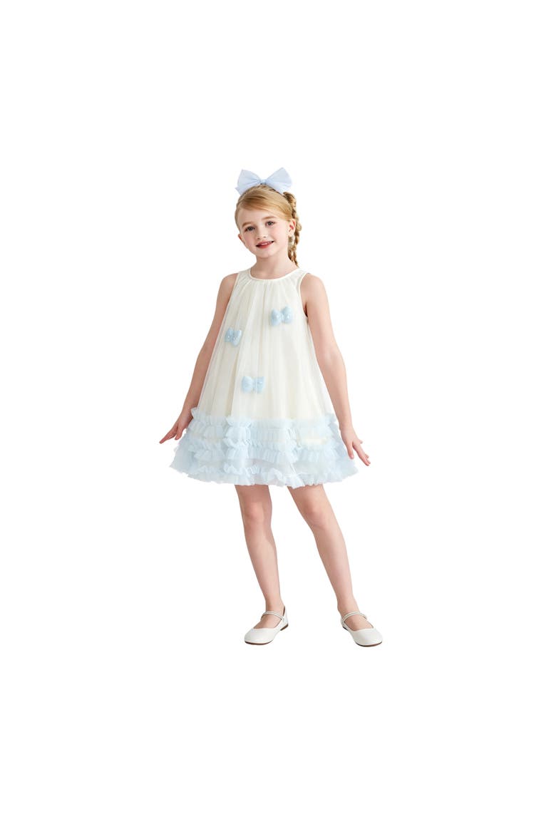 Nayara Bow Dress, Alternate, color, Blue