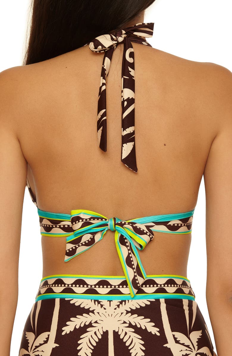 Trina Turk Syros Banded Halter Bikini Top, Alternate, color, 