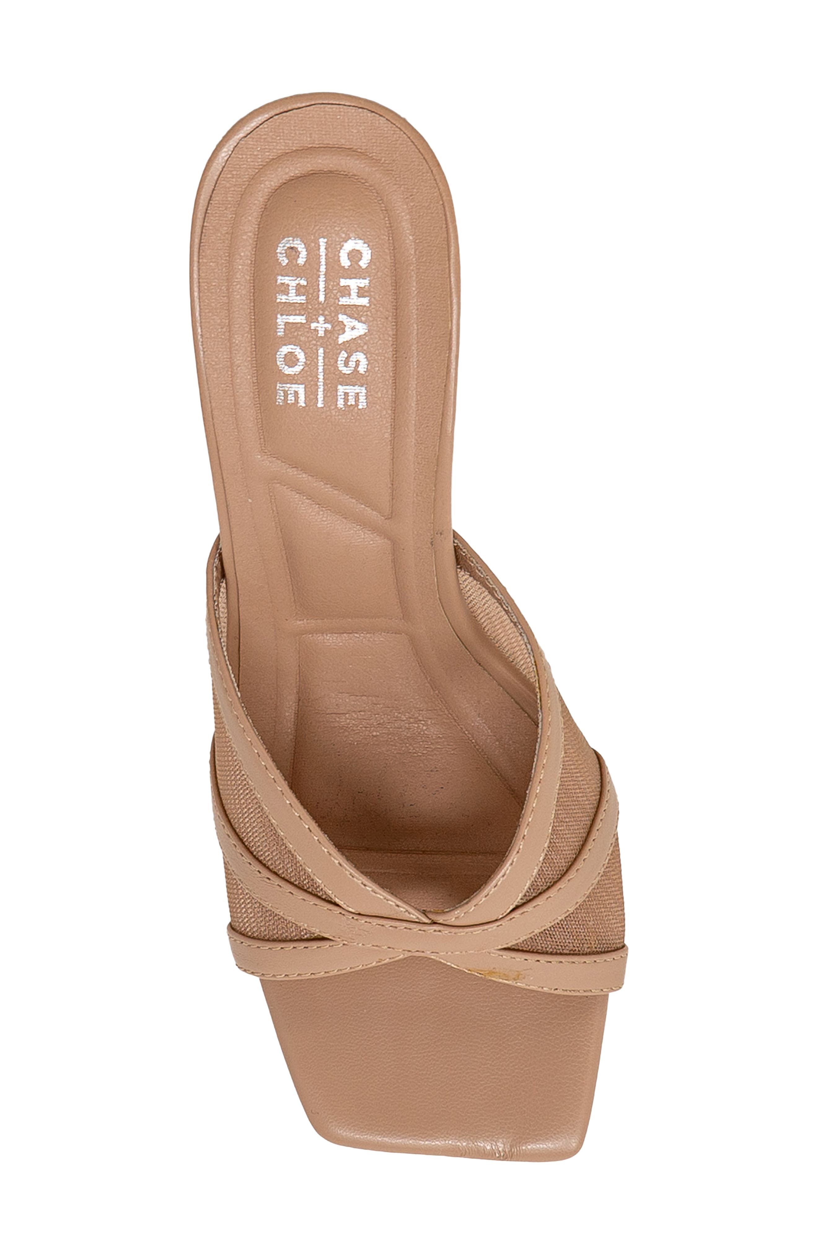 Mesh Mule Stiletto Sandal, Alternate, color, BEIGE PU