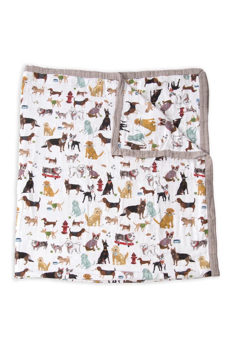 Kids' Cotton Muslin Quilted Throw, Main, color, WOOF