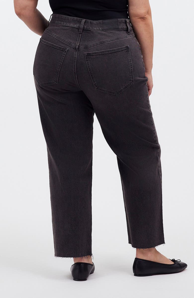 Madewell '90s Straight Leg Raw Hem Crop Jeans, Alternate, color,