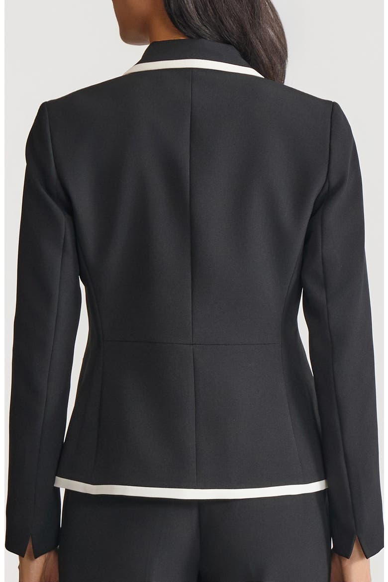 Two Button Jacket, Alternate, color, BLACK/ VANILLA ICE