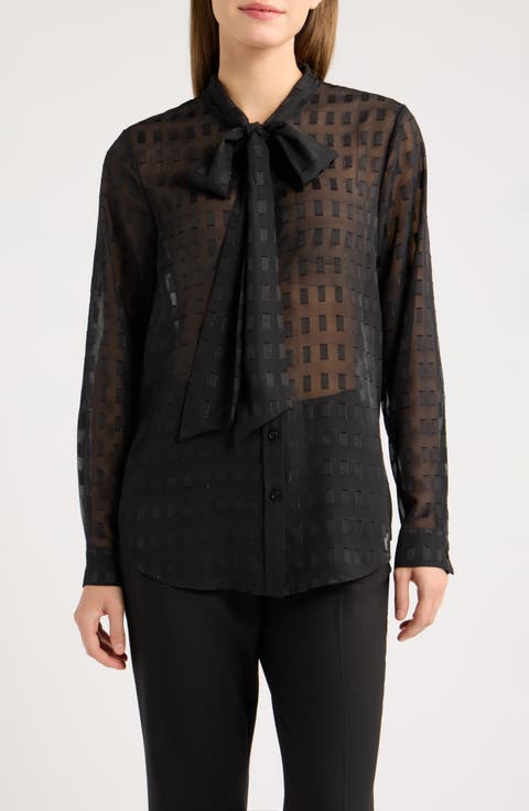 Tie Neck Metallic Clip Foil Top