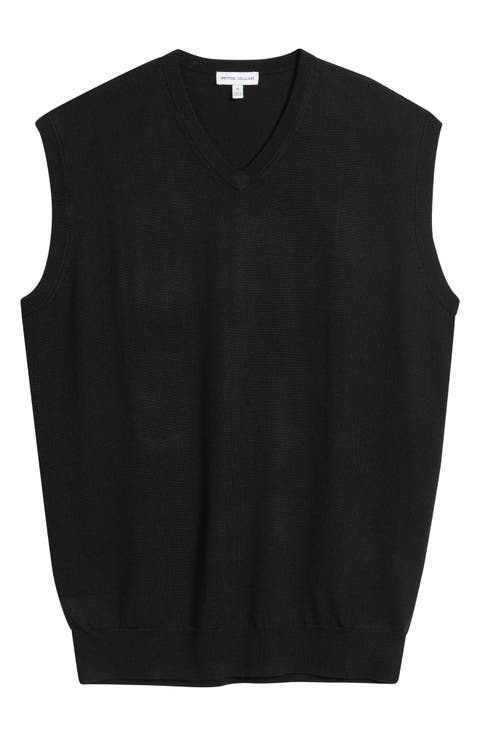 Autumn Crest Merino Wool Blend V-Neck Sweater Vest