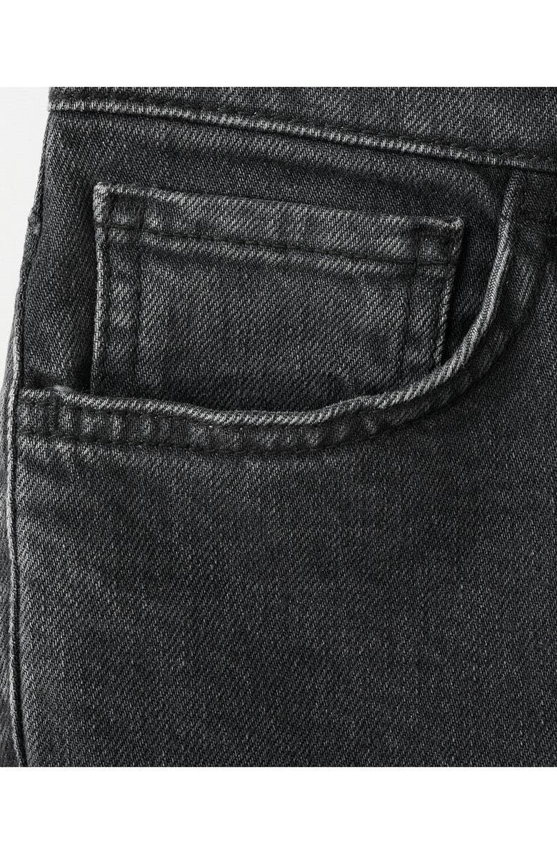 MANGO Claudia Crop Slim Fit Jeans, Alternate, color, Black Denim