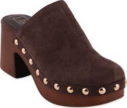 SHUSHOP Geneva Suede Clog Mule