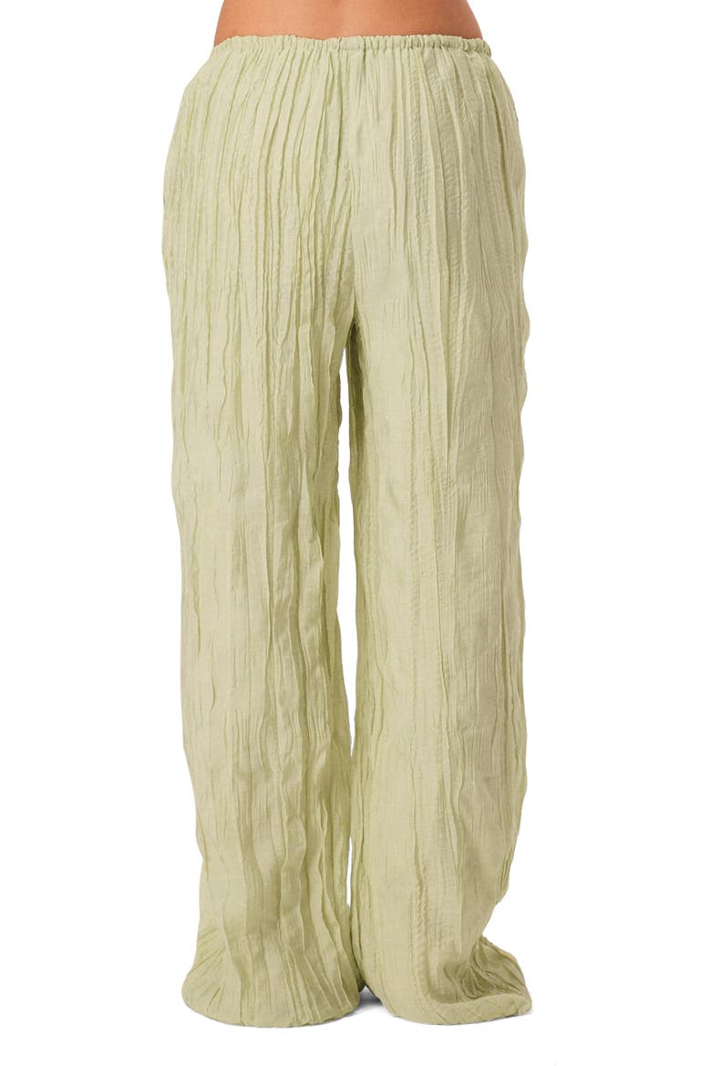 Brandi Crinkle Wide Leg Pants, Alternate, color, MATCHA