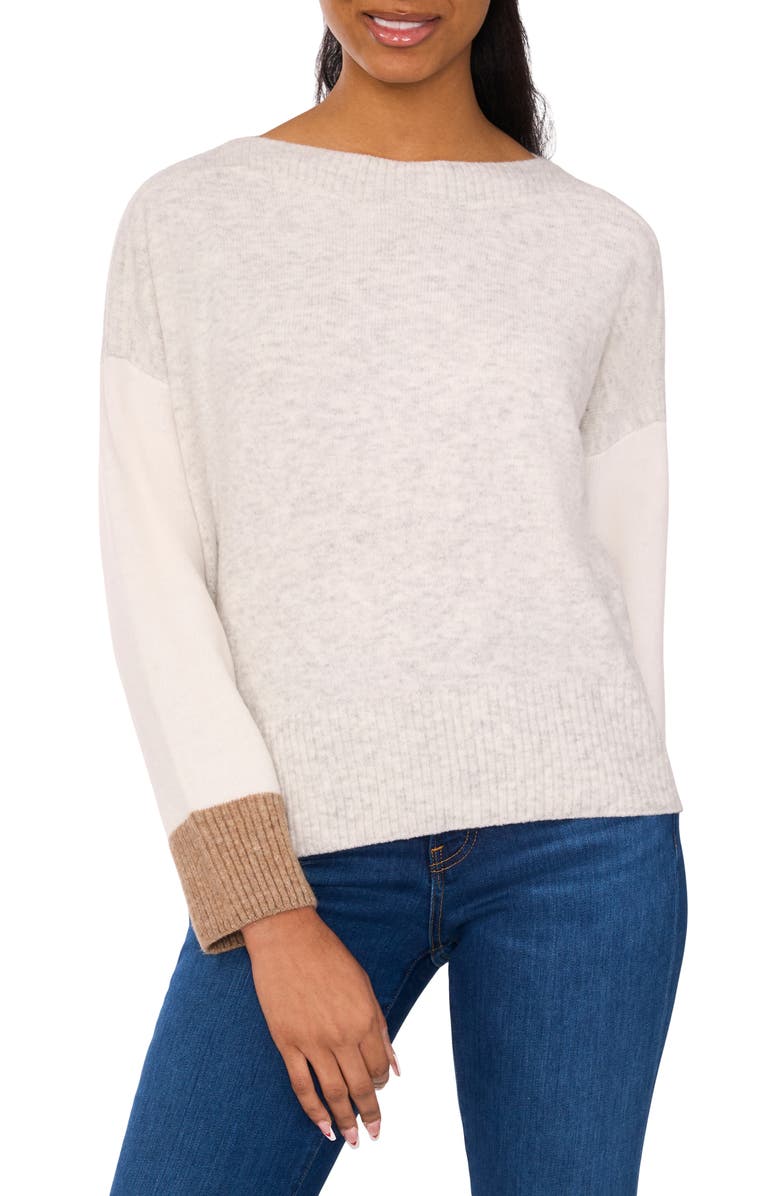 CeCe Colorblock Sweater, Main, color, 
