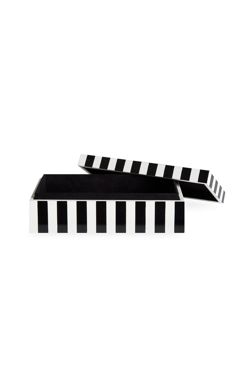 Jonathan Adler Op Art Lacquer Box In Black
