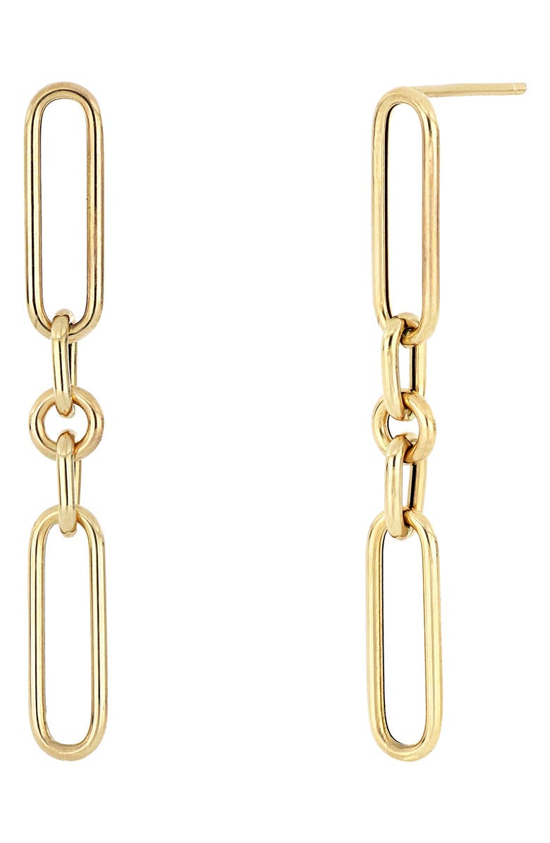 Bony Levy Ofira 14K Gold Elongated Link Drop Earrings, Main, color, 