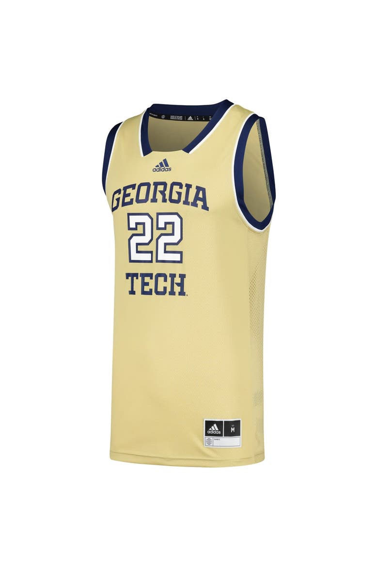 Men's adidas #22 Gold Georgia Tech Yellow Jackets Swingman Jersey, Alternate, color, Gold