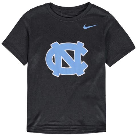 Youth Nike Anthracite North Carolina Tar Heels Cotton Logo T-Shirt