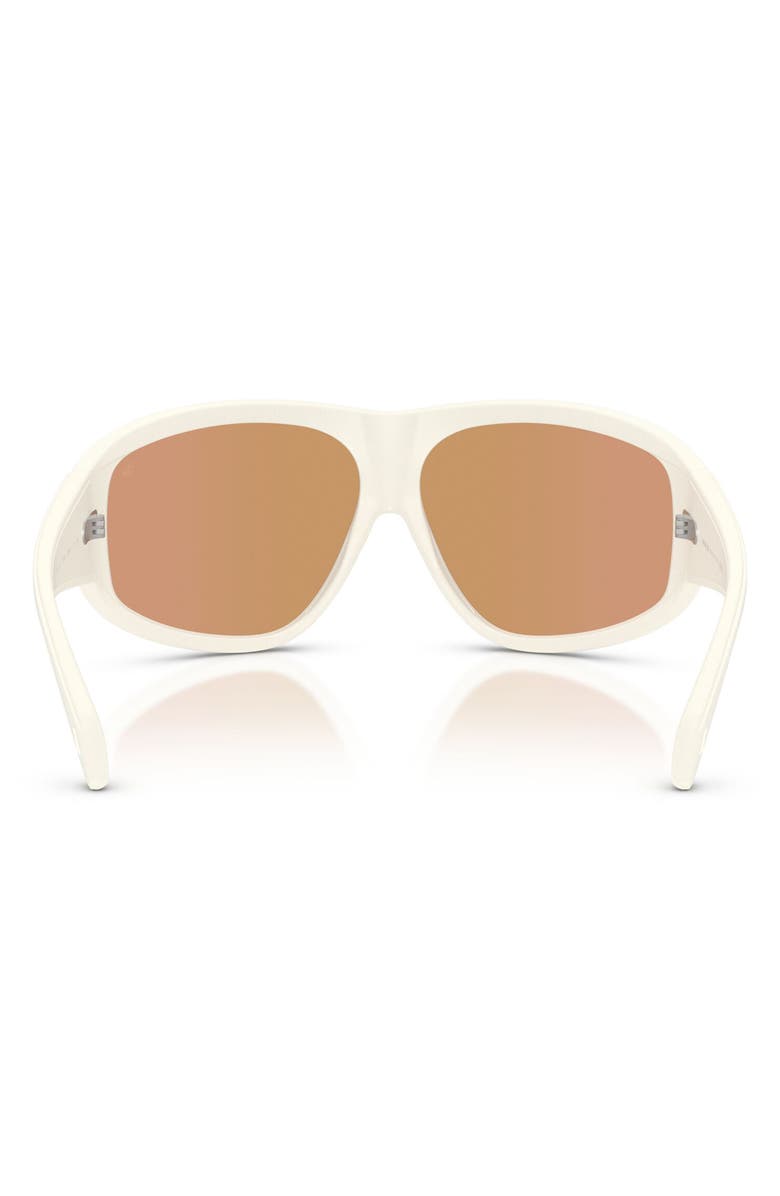 Moncler Thyra 36mm Oval Sunglasses, Alternate, color, Vanilla / Brown Mirror Gold
