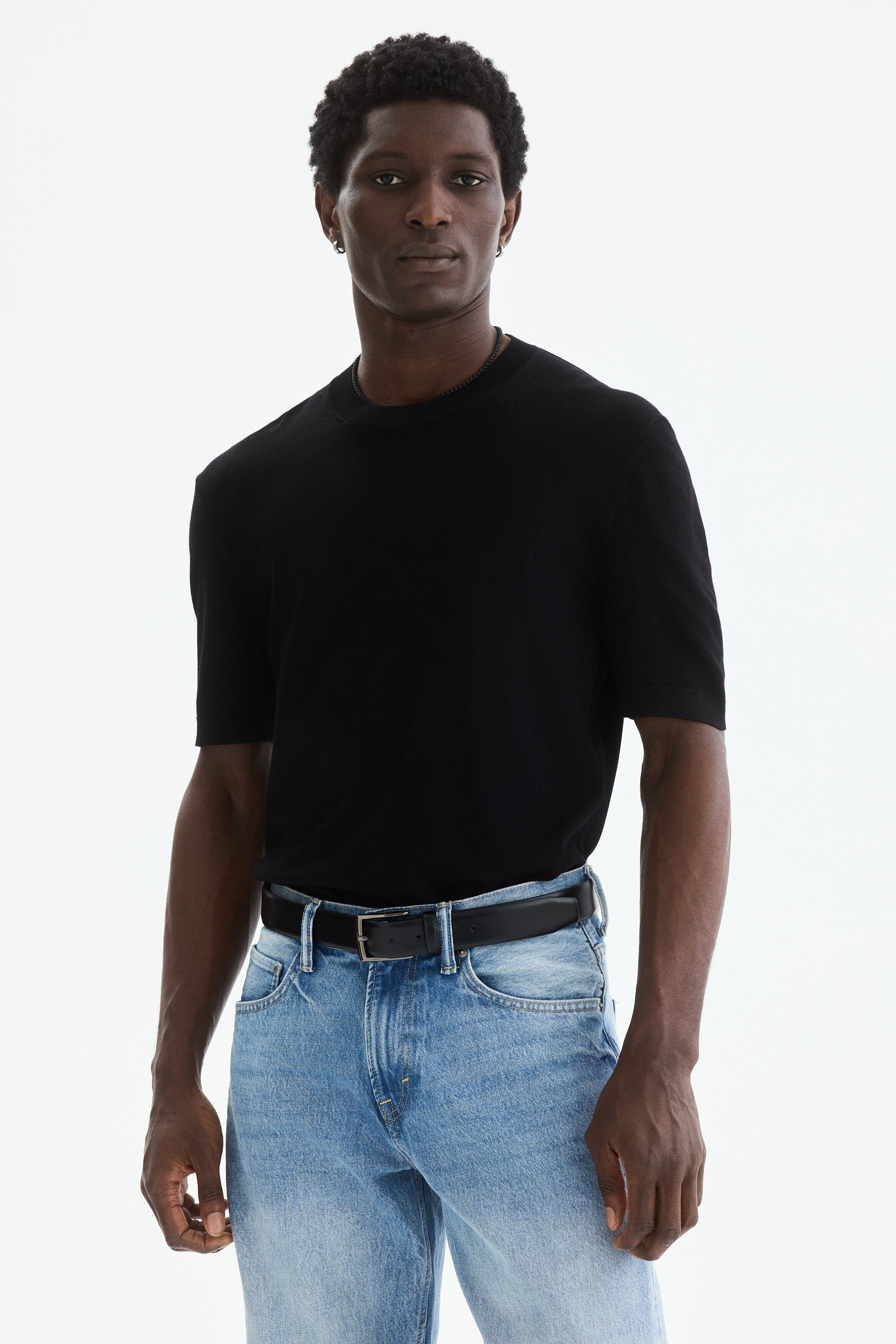 Slim Fit Knitted T-shirt - image 2