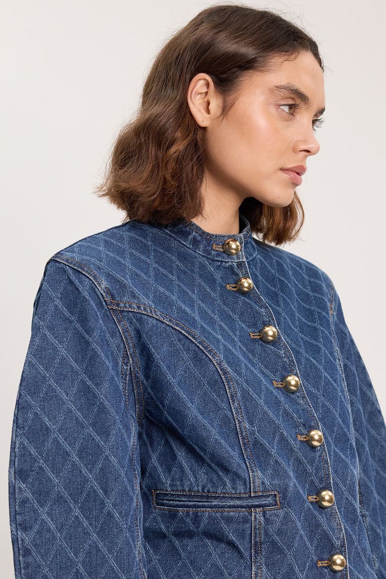 Denim Balloon Jacket, Alternate, color, Blue