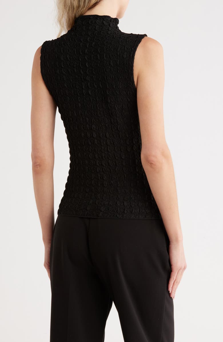 JASON WU Textured Mock Neck Sleeveless Top, Alternate, color, Black