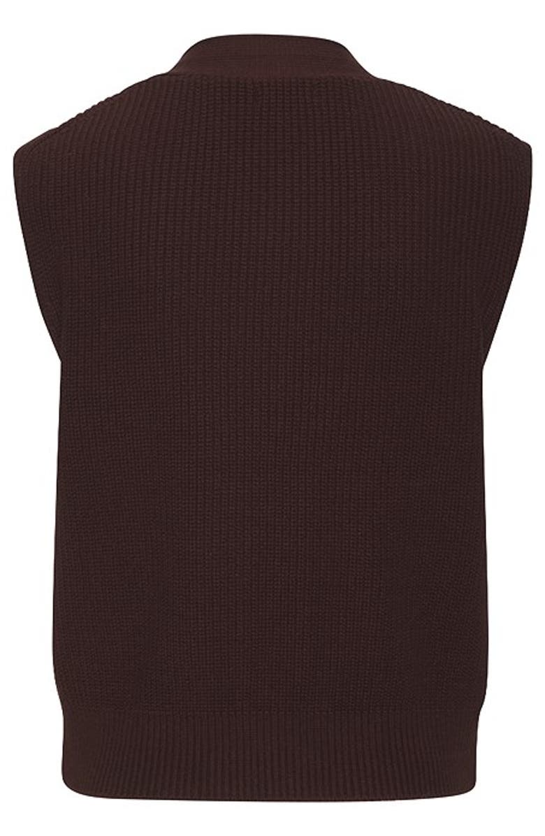 LASCANA Women's Button Detail Sweater Vest, Alternate, color, Brown