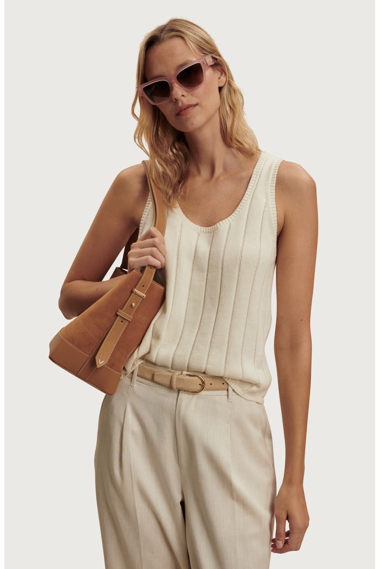 Ayaka Wide Rib Cotton Tank, Alternate, color, PRISTINE