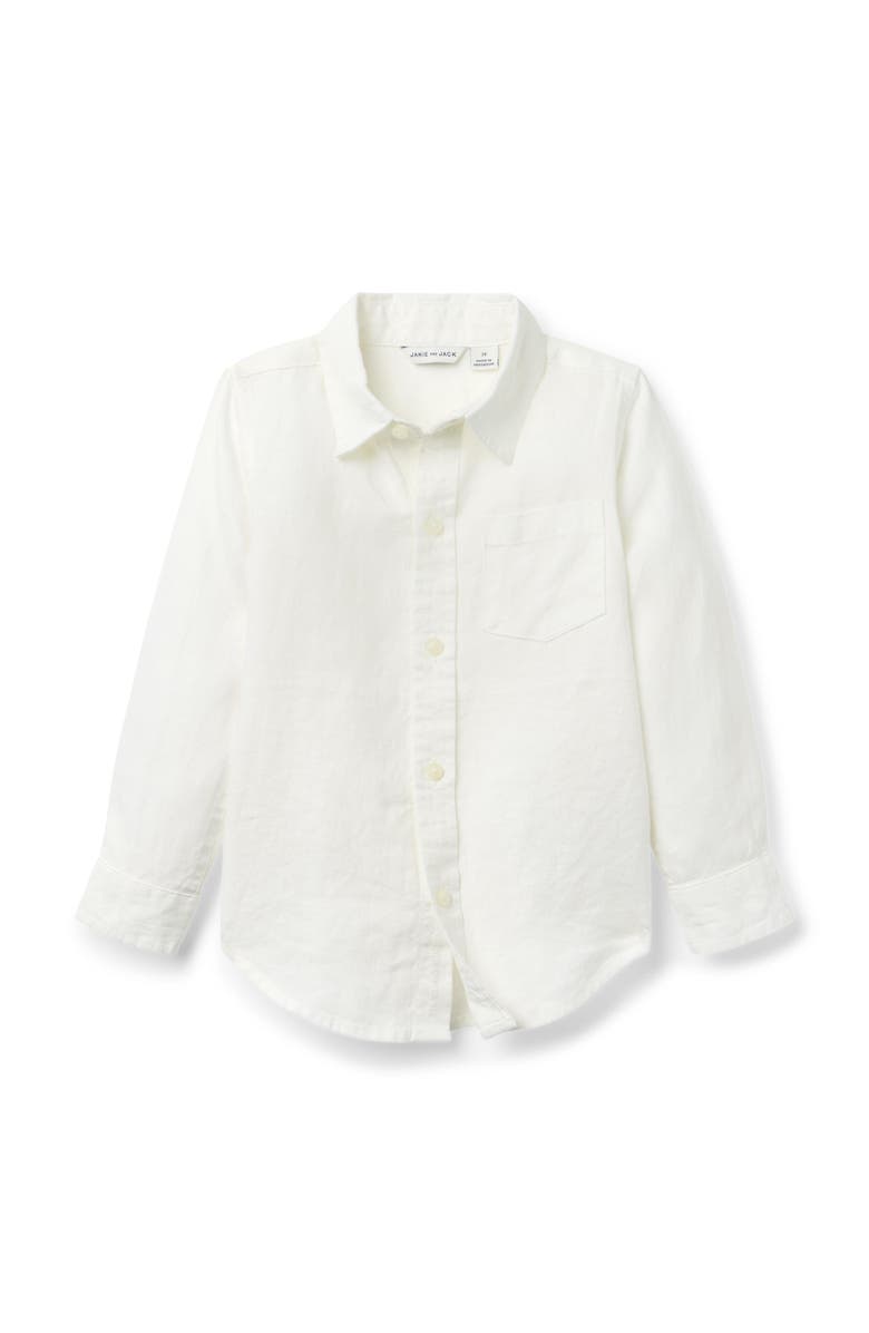 Janie and Jack The Linen Shirt, Main, color, White