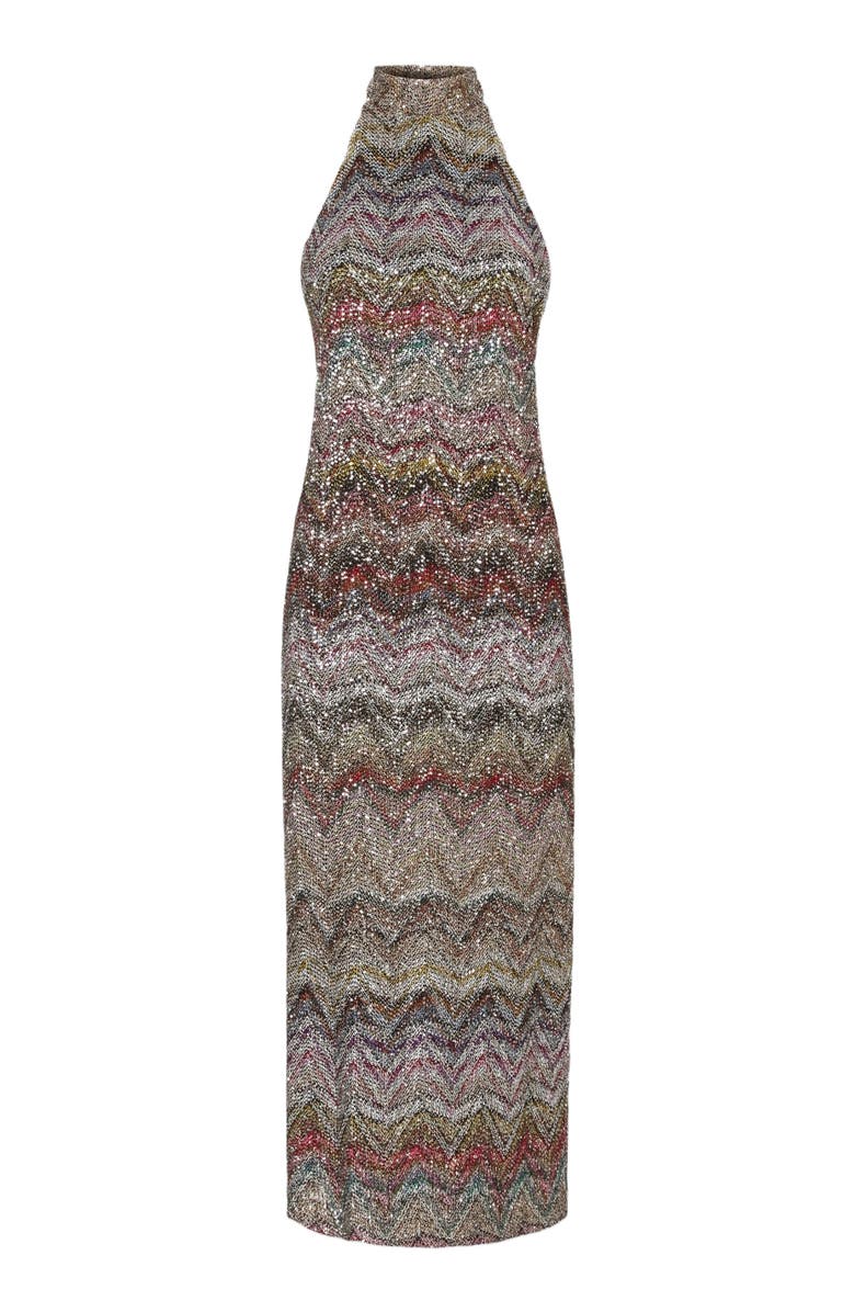 Missoni Midi Dress With Halter Neck, Alternate, color, Multicoloured