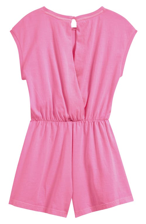 Treasure & Bond Kids' Cotton Knit Romper In Pink Cotton