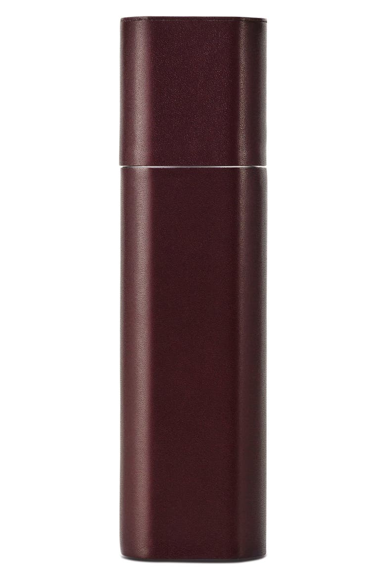 Nécessaire de Voyage Leather Travel Case in Burgundy, Main, color, NO COLOR