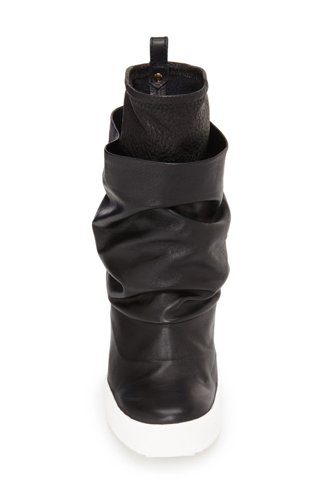 High Top Wedge, Alternate, color, BLACK