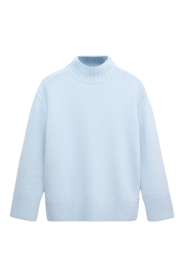 Mock Neck Sweater, Alternate, color, SKY BLUE