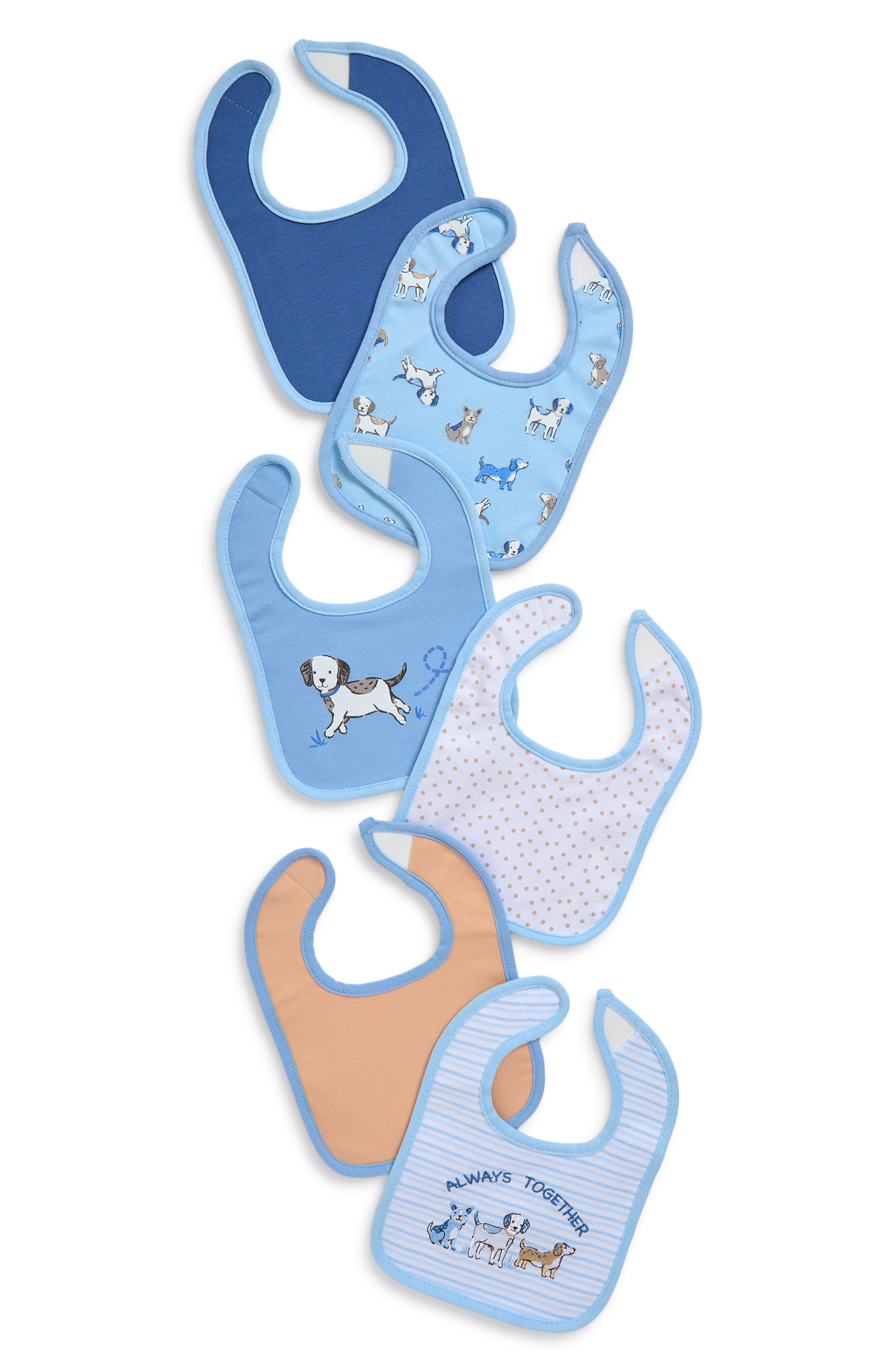 Little Me 6-Pack Assorted Puppy Bibs