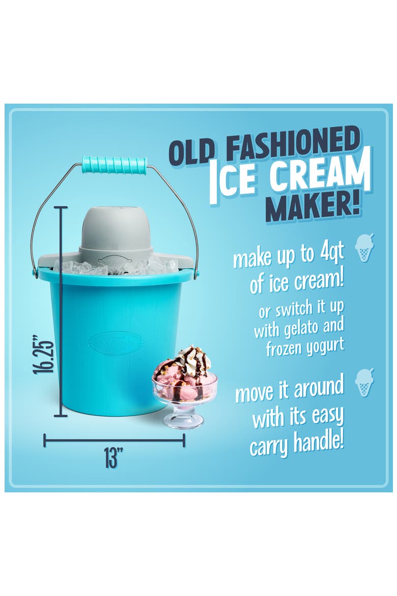 PICM4BG 4-Quart Electric Ice Cream Maker, Alternate, color, BLUE