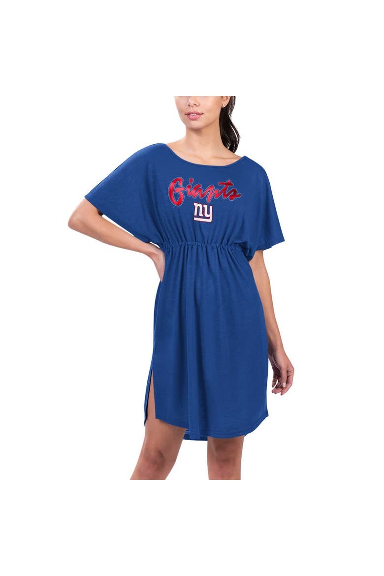 Women's G-III 4Her by Carl Banks Royal New York Giants Versus Swim Cover-Up, Alternate, color, Royal
