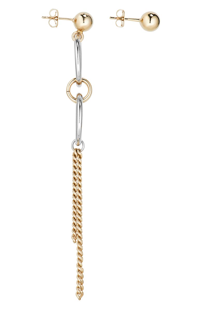 Justine Clenquet Amy Mismatched Earrings, Alternate, color, Gold N Palladium
