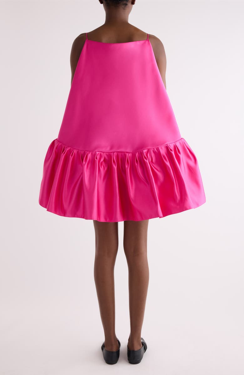 Givenchy Ruffle Round Silk Minidress, Alternate, color, Fuchsia