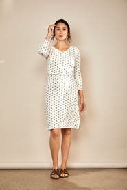 The Bshirt Nursing 3/4 Sleeve Dress