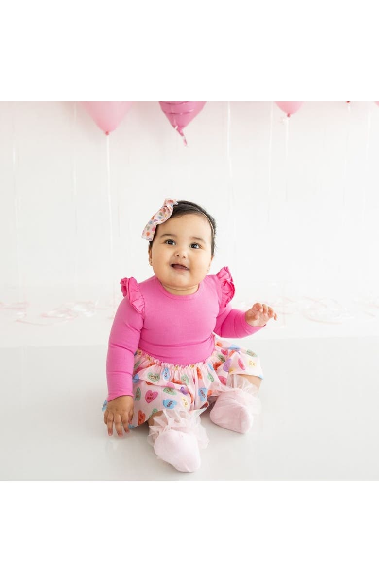 Sweet Wink Candy Hearts Valentine's Day Tulle Bow Baby Headband, Alternate, color,