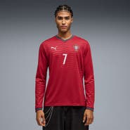 PUMA Men's Puma Cristiano Ronaldo Red Portugal National Team 2026 Home Replica Long Sleeve Jersey
