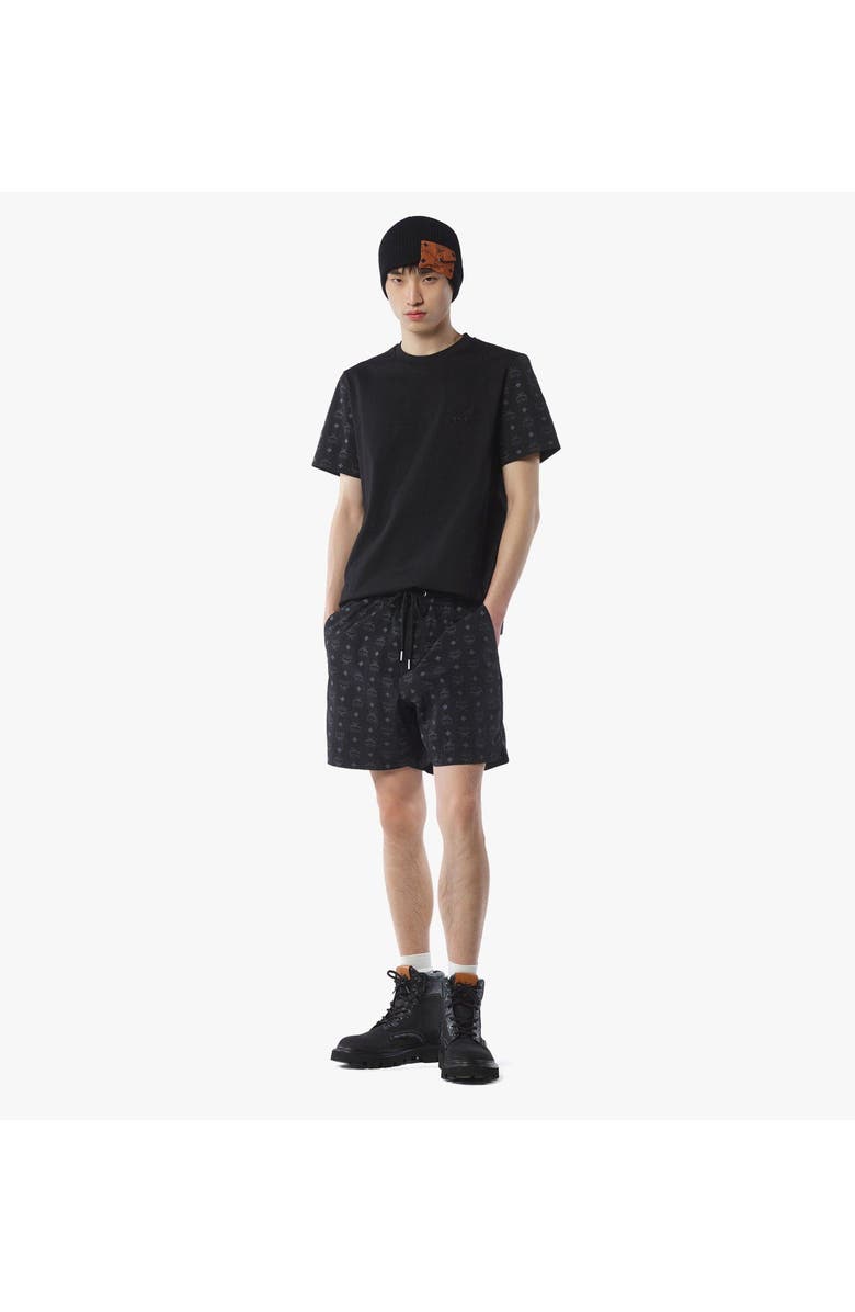 MCM Monogram Print Shorts in ECONYL<sup>®</sup>, Alternate, color, Black