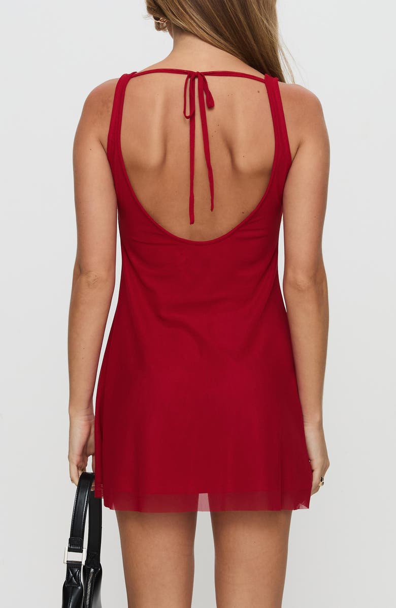 Princess Polly Lukea Sleeveless Mesh Minidress, Alternate, color, 