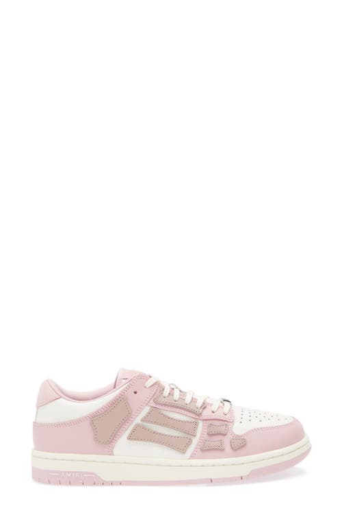 Amiri Skel Leather Low-top Sneakers In Pink