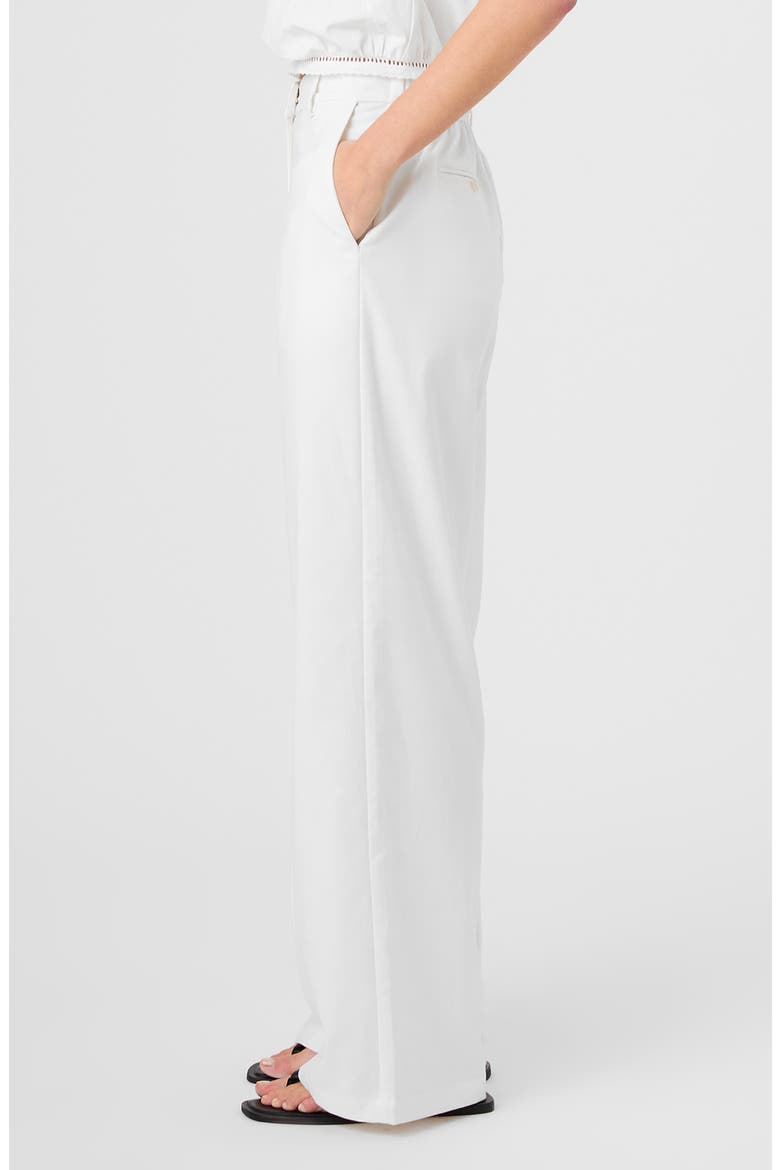 Wide Leg Twill Pants, Alternate, color, SUMMER WHITE
