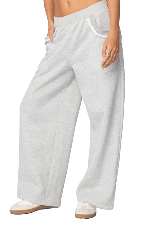 EDIKTED EDIKTED ASHTIN RUFFLE TRIM SWEATPANTS