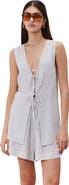 Gottex Beach Life Saltstripe Front Tie Vest Cover-Up