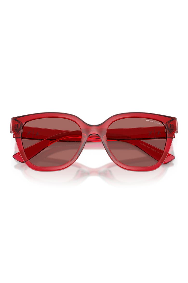 53mm Cat Eye Sunglasses, Alternate, color, SHINY CHERRY / VIOLET